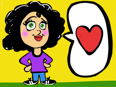 Heart Girl cartoon cartoon character cartoon illustration cartoons cute girl heart illustration