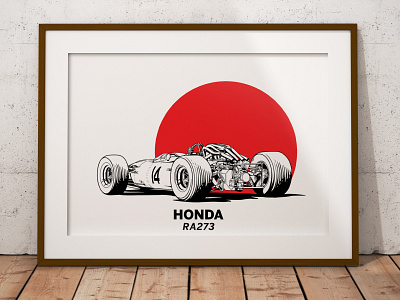 Honda RA273 Illustration branding design illustration minimal vector