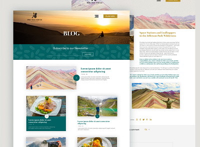 Blog Tourism | Peru Well Served 📍🌤 article blog blog design blogger blogging design interface development elegant frontend minimal product design template tourism website travel app typography ux web website