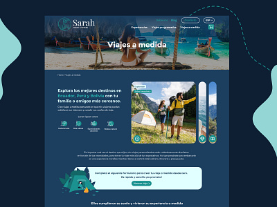 Sarah Travel Tourism Website app design interface graphic design product design tourism travel ui websit website