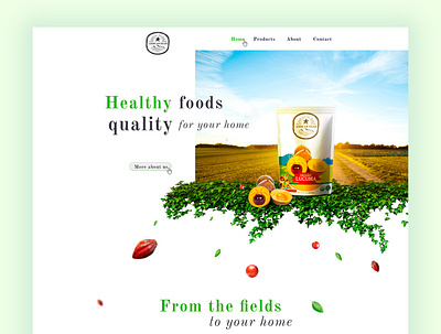 Superfood Landing Page design minimal typography ui ux web website