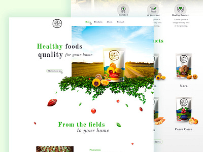 Nature Page design minimal nature superfoods ui ux website