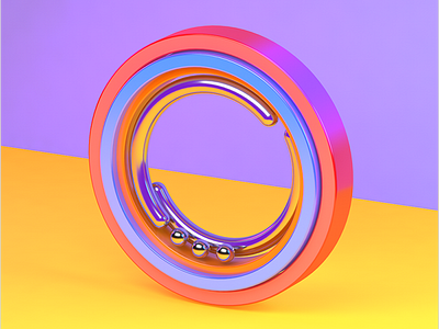 letterO c4d，graph，graphic，letter，3d o