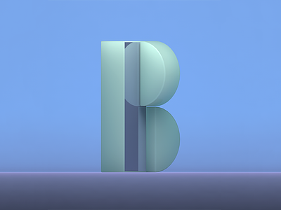 letterB 3d b c4d graph graphic letter