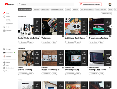 YouTube Learning design figma information architecture ui ux web
