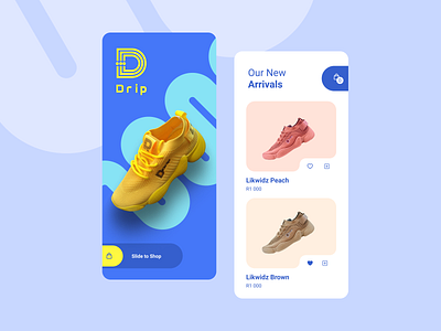 Drip Shop mobile app app design minimal ui ux