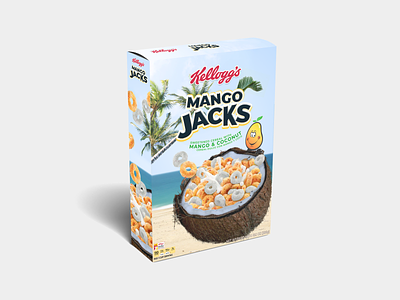 Mango Jacks box design branding logo mockup