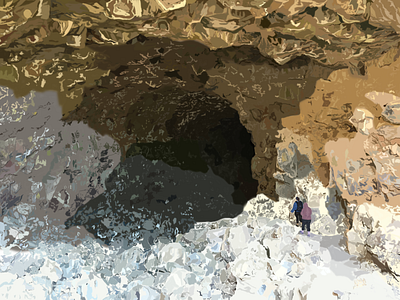 Skull Cave digital art digital illustration digital painting drawing illustration nature photoshop