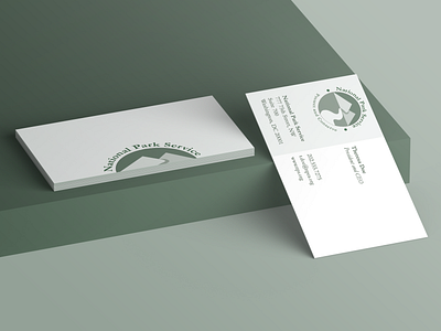 National Park Service Logo - Abstract Mark business card mockup branding design graphic design illustrator national park service nature vector