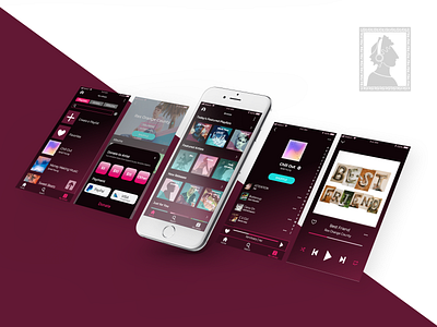 ApollUs Music App app app design branding digital digital art digital media logo screens typography ui ux vector