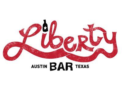 Liberty Bar Logo graphic design hand drawn illustration type