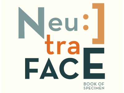 Neutraface cover specimen book type