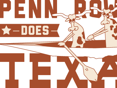 Penn Rowing Does Texas crew illustration longhorn rowing texas upenn