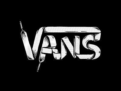 VANS Lace bw halftone handdrawn illustration lace sneaker texture typography vans