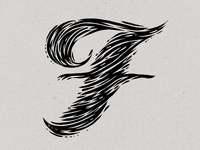 36 Days Of Type - F 36 days f graphic halftone handdrawn letter liquid texture type typography water