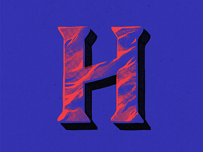 36 Days Of Type - H 36 days graphic h halftone handdrawn letter texture type typography