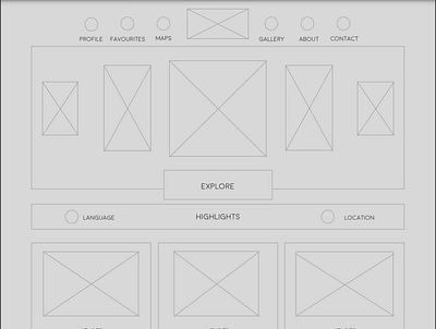 Art Meet Wireframes V1 design graphic design ui ux