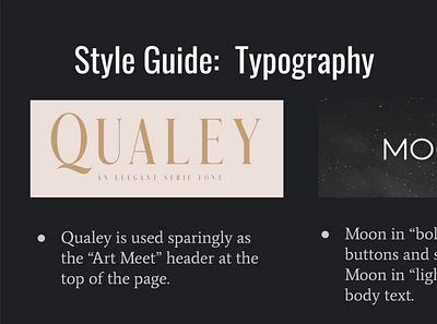 Art Meet Style Guide:Typography branding design graphic design typography ui ux