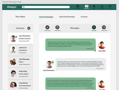 Diasppo Initial General Messages Page branding design graphic design ui ux