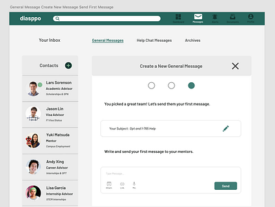 Diasppo Message Your Team design graphic design typography ui ux
