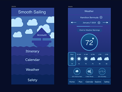 Smooth Sailing 1 app design graphic design ui ux