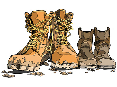 these boots are made for mud boots illustration