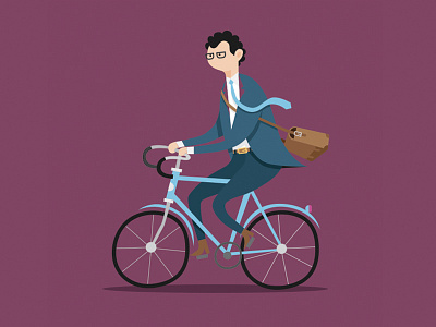 The Modern Commuter bike bycicle illustration vector vectorial