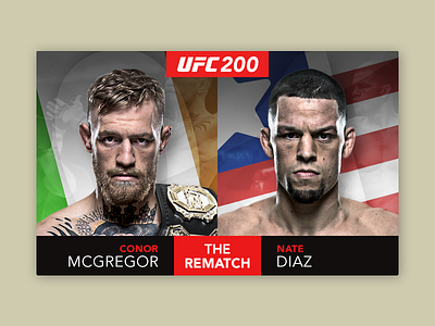 UFC 200 - Mcgregor VS Diaz Card 200 card diaz matchup mcgregor ufc vs