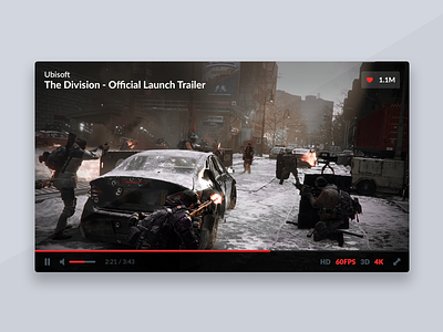 Video Player UI controls daily player ui video youtube