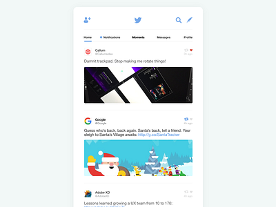 Twitter Feed Redesign #DailyUI [1]