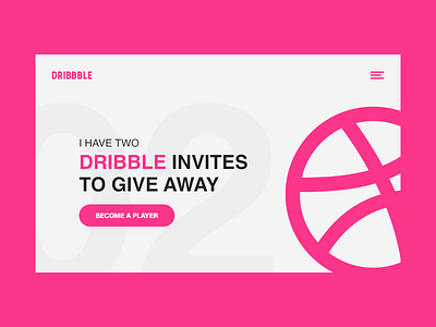 Two Dribbble Invites Landing Page