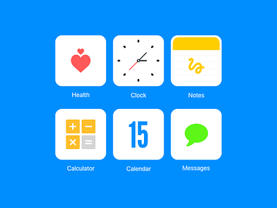 Minimal IOS Icons #DailyUI #005 app app icon dailyui icon minimal simple simplistic ui ux