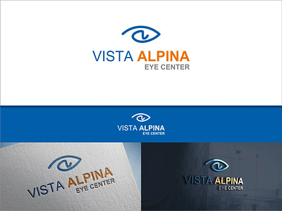 Vista Alpina Eye Center Logo clinic essence logo logodesign