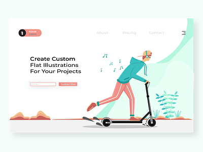 Create custom flat illustration for your projects