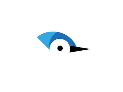 Blue Jay bird blue concept jay logo mark minimalism simple