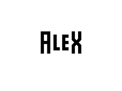 Alex Logo alex block concept design graphic logo mark minimalism simple