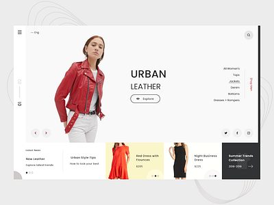 Urban Fashion adobe adobe xd design ui webdesign website design