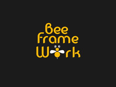 Bee Frame Work in black-bg