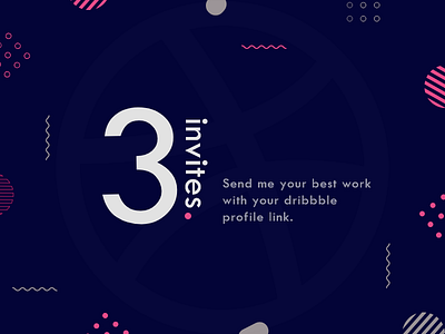 3 Dribbble Invites