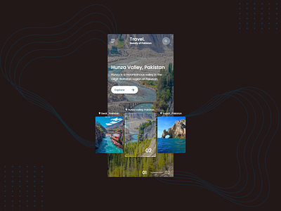 Beauty of Pakistan (Mobile view) adobe adobe xd mobile mobile design mobile ui mobile view ui