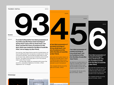 Newsletter grid helvetica minimal neue haas grotesk newsletter typography