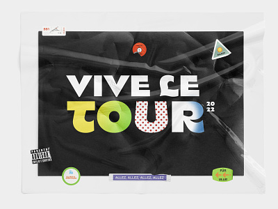 VIVE LE TOUR, FRIENDS! branding cycling graphic design identity illustration logo minimal tour de france type typography wordmark