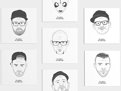 Rap Artist Illustration illustration line art portrait typography vector