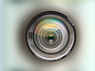 WIP Canon Lens with Sources camera lens design illustration illustrator cc lens lentille numerique photo