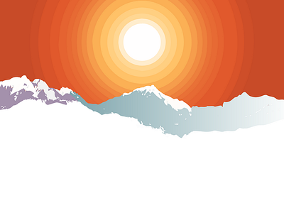 Sunny Mountains design illustration illustrator cc mountains numerique sun