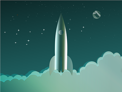 Rocket design illustration illustrator cc numerique rocket space vector