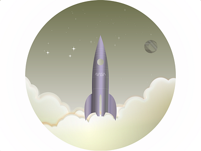 Rocket launch design illustration illustrator cc numerique rocket space vector