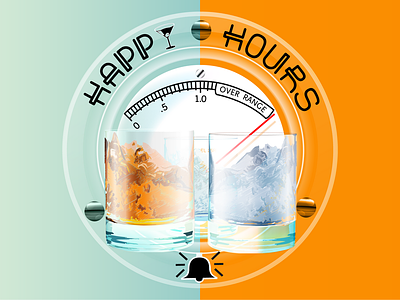 Happy Hours 100 vector counter design glass happy hours illustration illustrator cc numerique