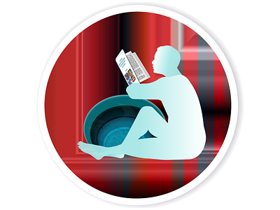 The Reader book design figure illustration illustrator cc numerique reader trompe loeil vector