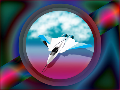 Aicraft air aircraft cloud design illustration illustrator 2015 numerique space